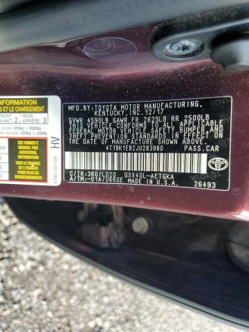 2018 TOYOTA AVALON XLE - 4T1BK1EB2JU283980