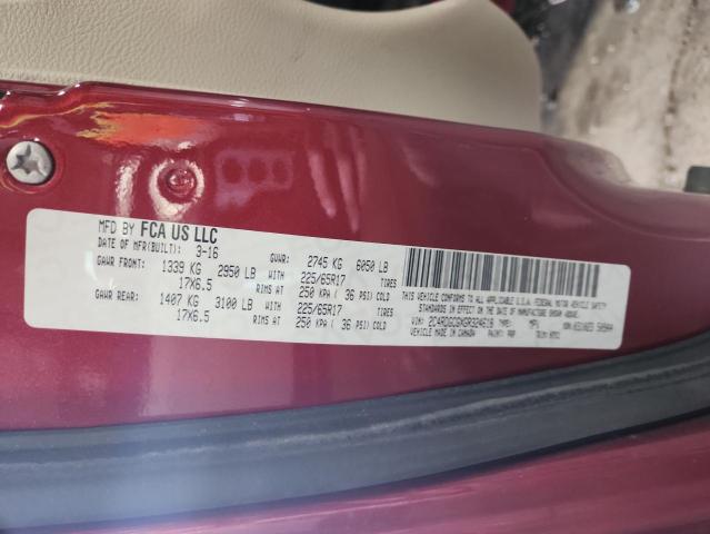 2016 DODGE GRAND CARA 2C4RDGCGXGR324618