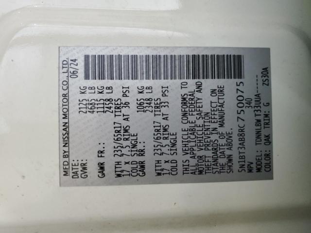 2024 NISSAN ROGUE S 5N1BT3AB8RC750075