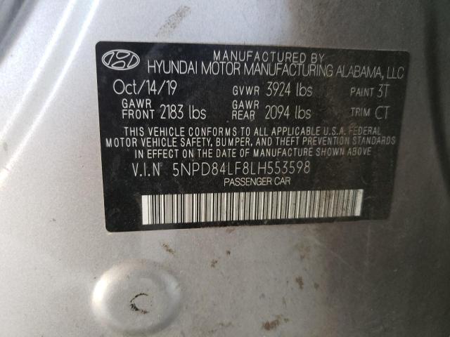 2020 HYUNDAI ELANTRA SEL - 5NPD84LF8LH553598