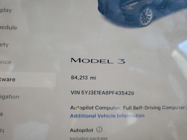 2023 TESLA MODEL 3 5YJ3E1EA8PF435429