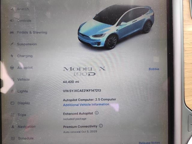 2019 TESLA MODEL X 5YJXCAE21KF147213