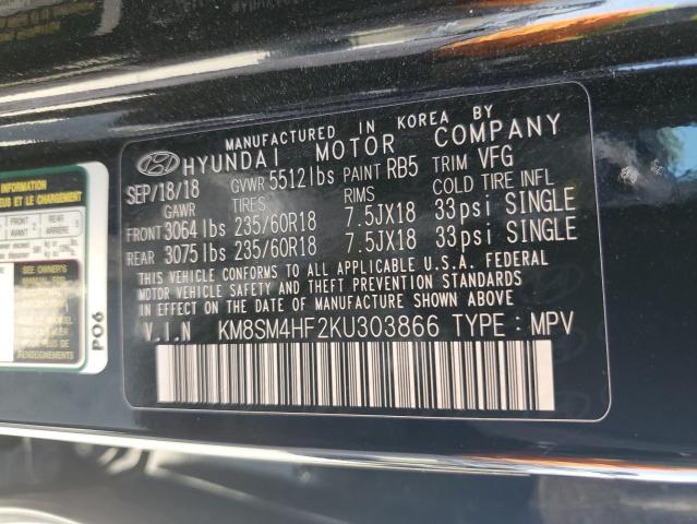 2019 HYUNDAI SANTA FE XL SE - KM8SM4HF2KU303866