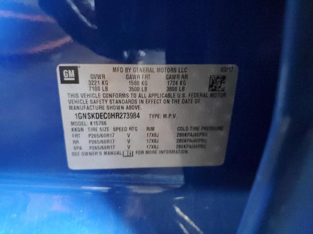 2017 CHEVROLET TAHOE POLICE 1GNSKDEC0HR273984