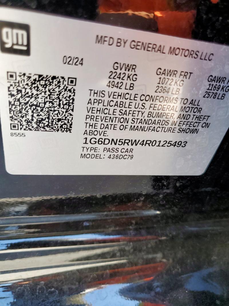 2024 CADILLAC CT5 PREMIUM LUXURY 1G6DN5RW4R0125493