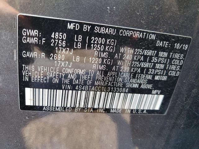 2020 SUBARU OUTBACK PR - 4S4BTACC1L3133084