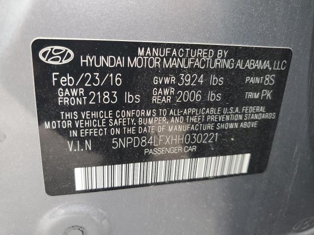 2017 HYUNDAI ELANTRA SE 5NPD84LFXHH030221