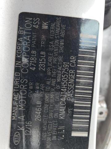 2017 KIA CADENZA PR KNALC4J14H5057591