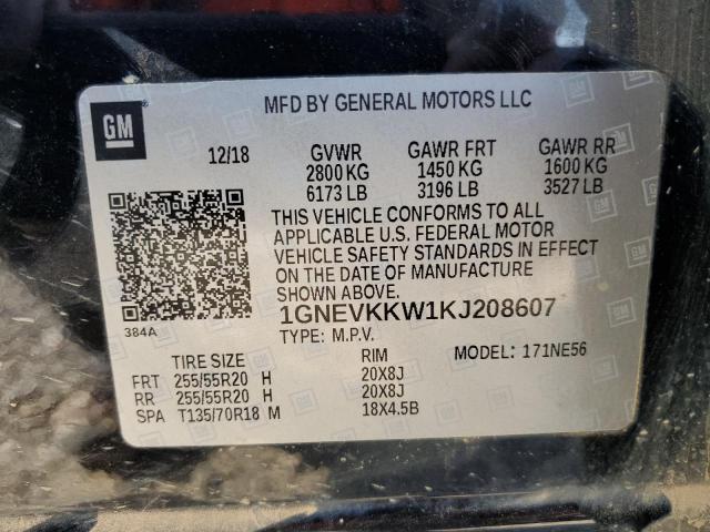 2019 CHEVROLET TRAVERSE P - 1GNEVKKW1KJ208607