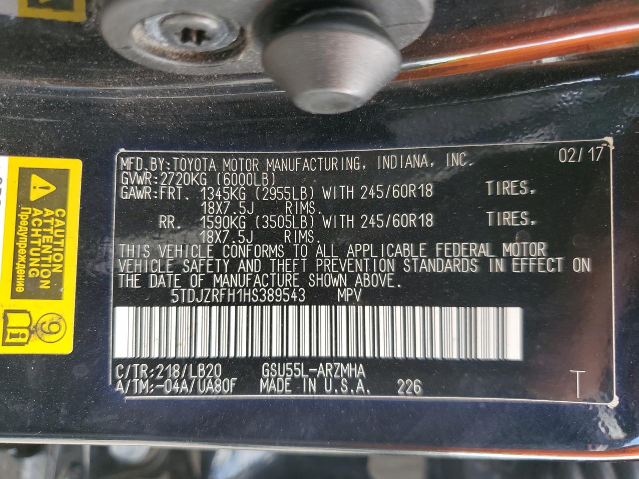 TOYOTA HIGHLANDER SE