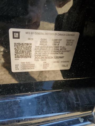 2019 CHEVROLET SILVERADO - 2GC2KSEG3K1222687