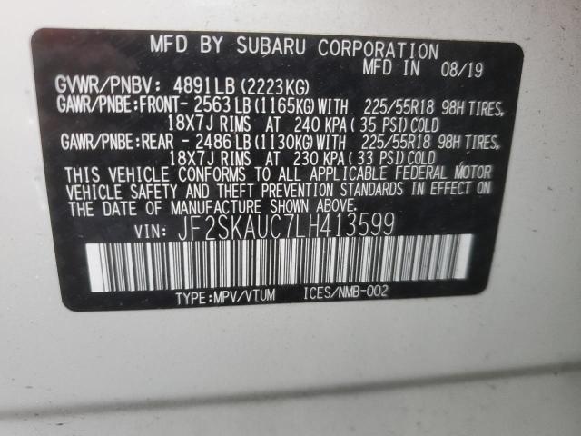 2020 SUBARU FORESTER L JF2SKAUC7LH413599