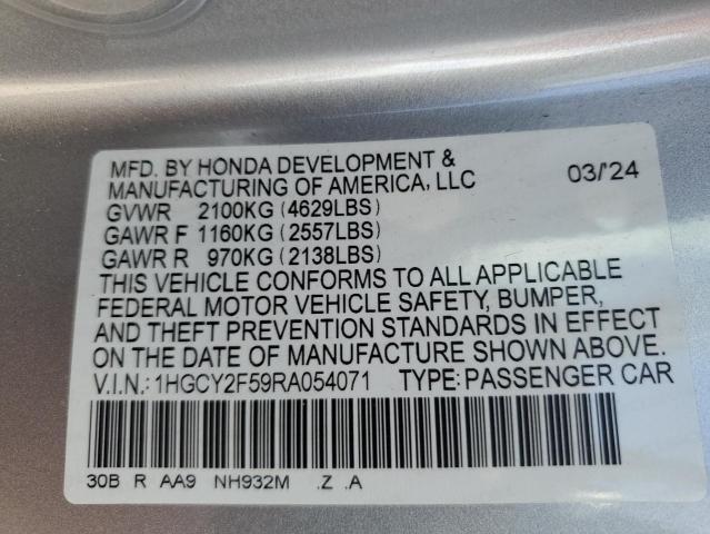 2024 HONDA ACCORD HYB - 1HGCY2F59RA054071