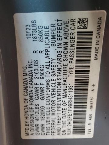 2024 HONDA CIVIC TOUR 2HGFE1F99RH311931