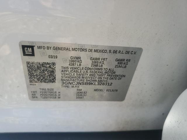 2019 CHEVROLET TRAX LS 3GNCJNSB9KL328312