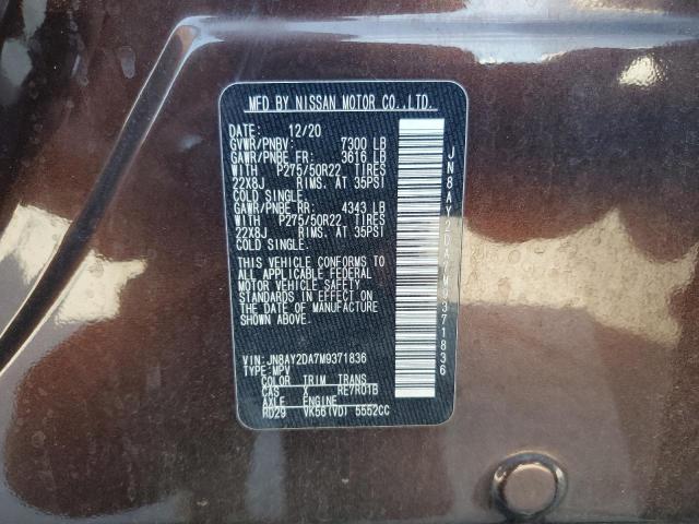 2021 NISSAN ARMADA PLA JN8AY2DA7M9371836