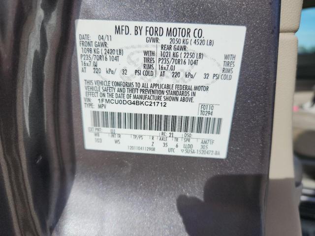 2011 FORD ESCAPE XLT - 1FMCU0DG4BKC21712