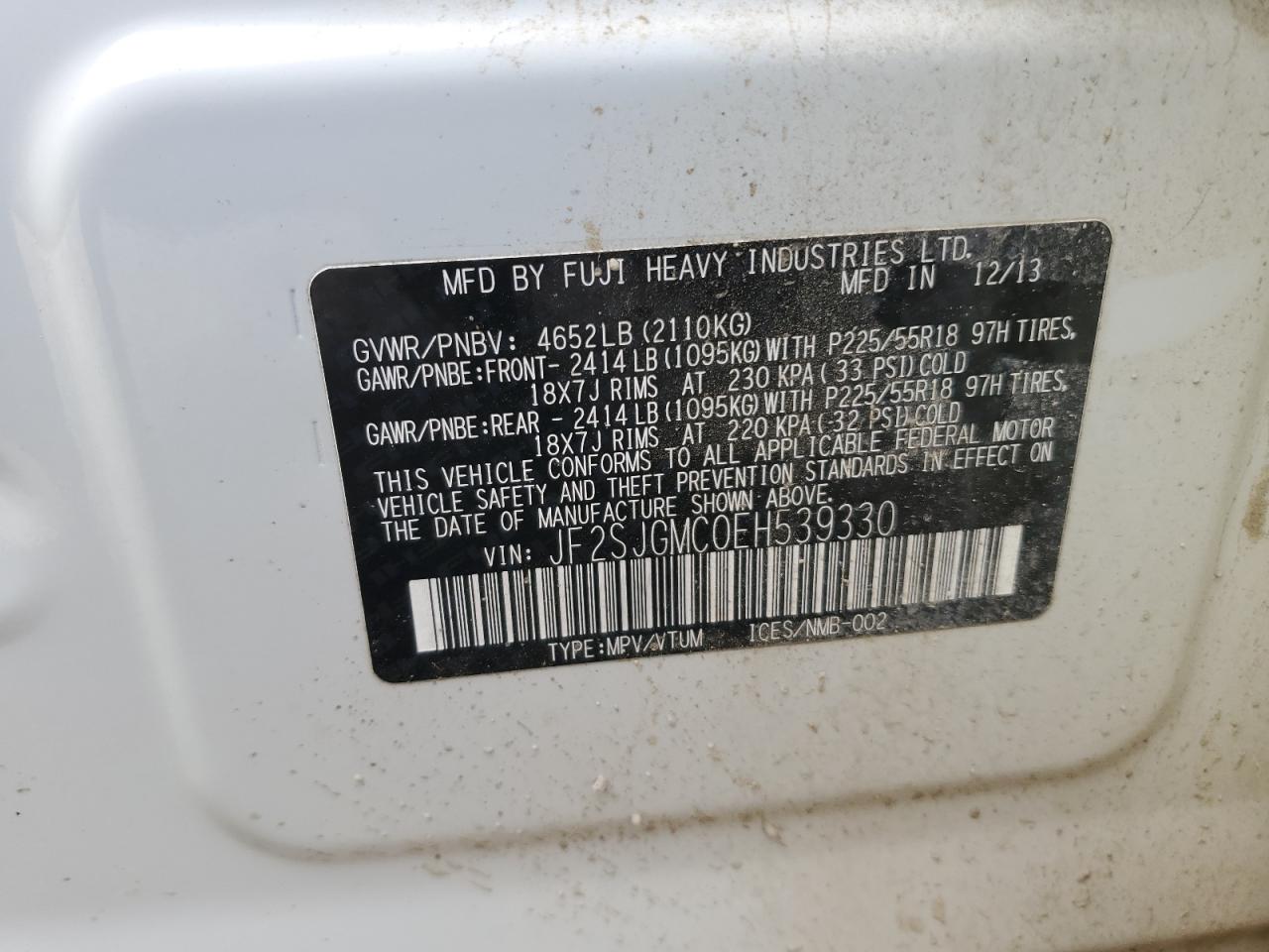 SUBARU FORESTER 2.0XT TOURING