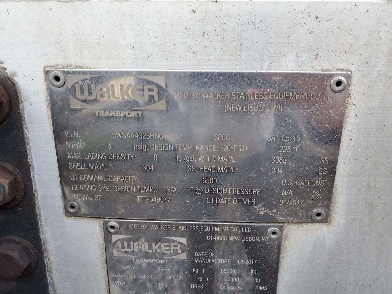 Lot #3286676312 2017 WAL VAN TRAIL