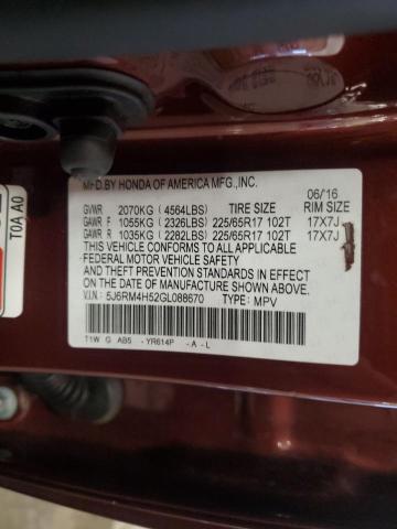 2016 HONDA CR-V EX 5J6RM4H52GL088670