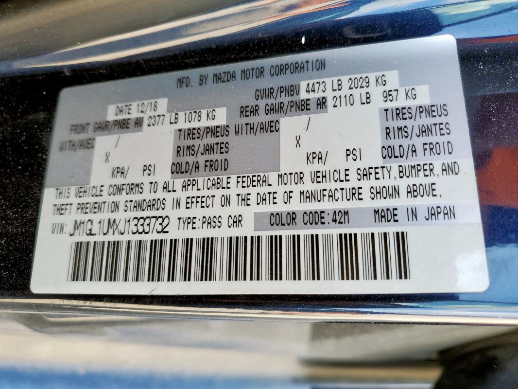 2018 MAZDA 6 SPORT - JM1GL1UMXJ1333732