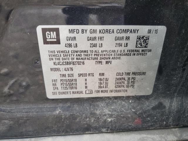 2015 BUICK ENCORE - KL4CJCSB9FB270216