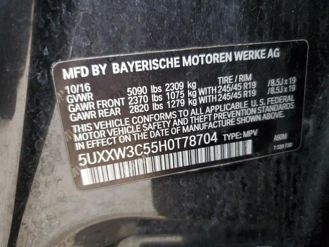 2017 BMW X4 XDRIVE2 5UXXW3C55H0T78704