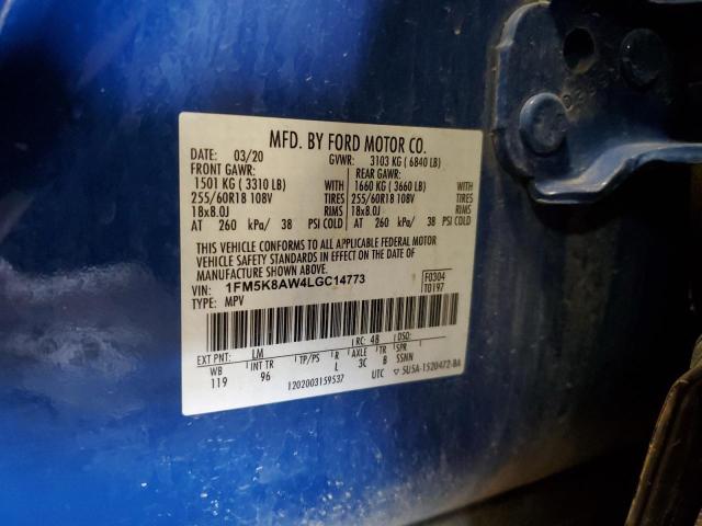 2020 FORD EXPLORER POLICE INTERCEPTOR 1FM5K8AW4LGC14773