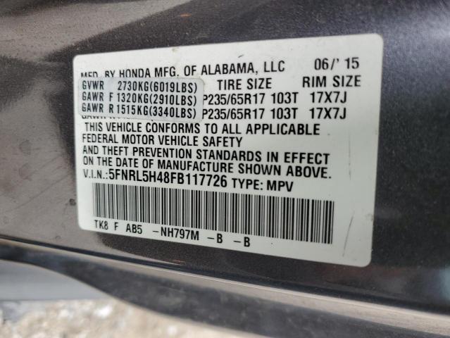 2015 HONDA ODYSSEY EX 5FNRL5H48FB117726