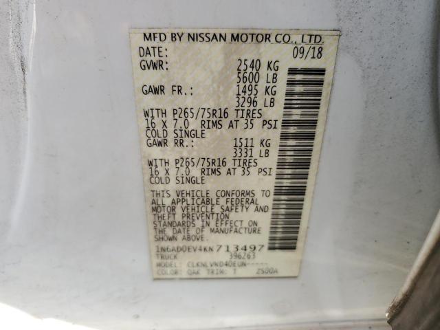 2019 NISSAN FRONTIER S 1N6AD0EV4KN713497
