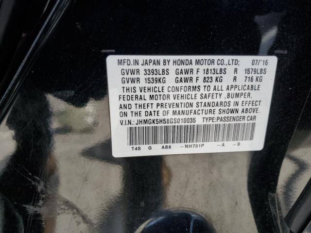 2016 HONDA FIT LX - JHMGK5H58GS010035