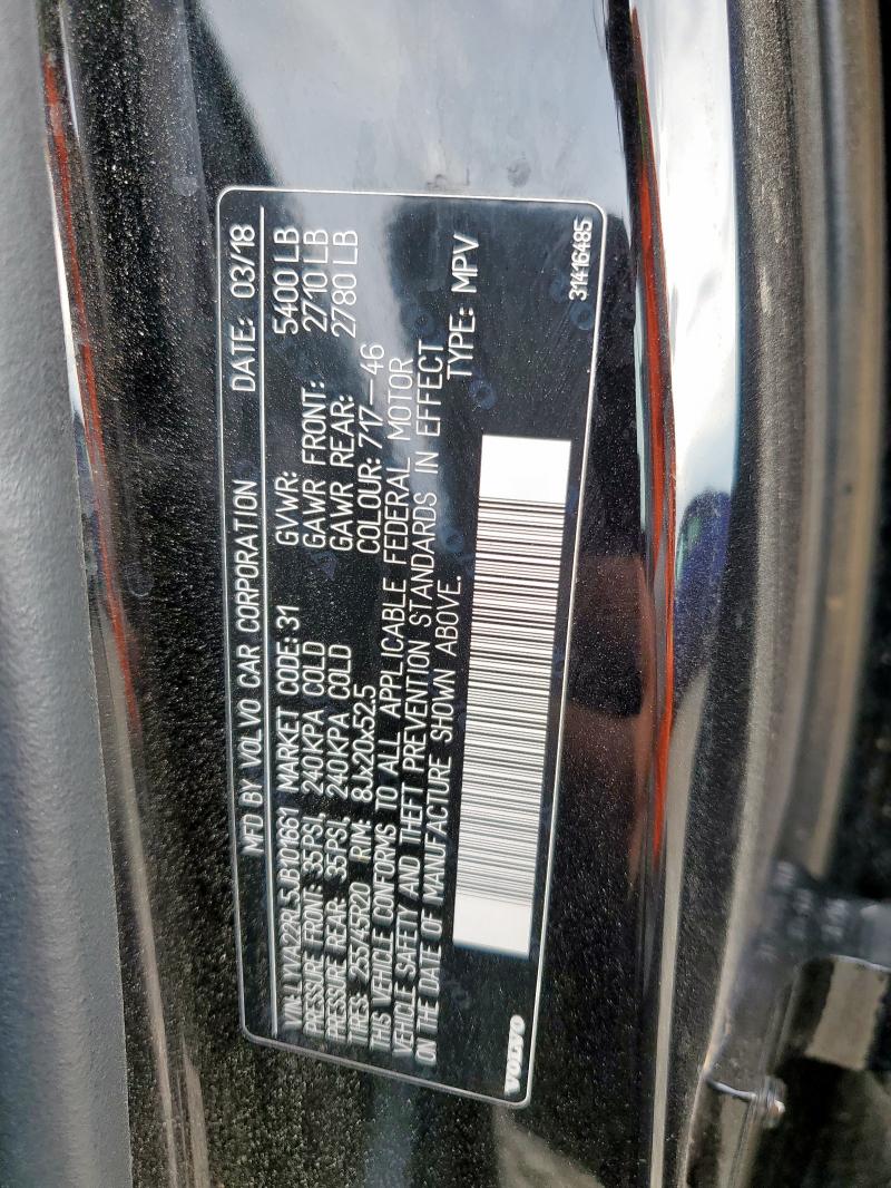2018 VOLVO XC60 T6 LYVA22RL5JB101661