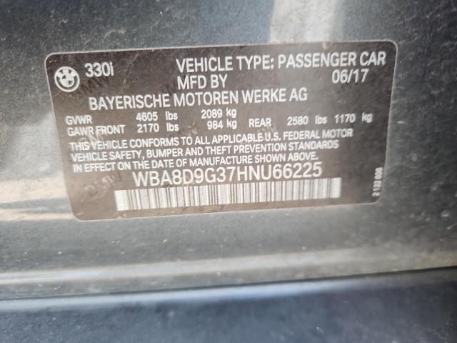 2017 BMW 330 XI WBA8D9G37HNU66225