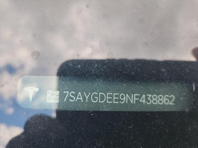 2022 TESLA MODEL Y 7SAYGDEE9NF438862