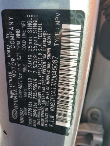 2022 HYUNDAI TUCSON SEL KM8JFCA19NU045087