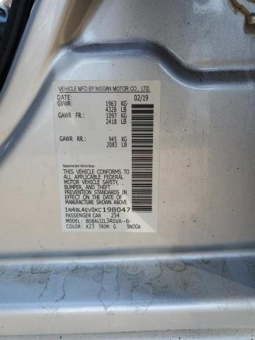 2019 NISSAN ALTIMA SL 1N4BL4EV0KC198047