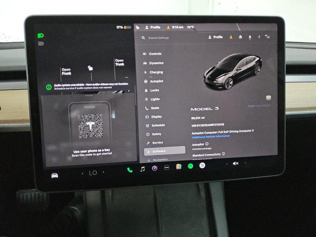 2022 TESLA MODEL 3 5YJ3E1EA9NF370538