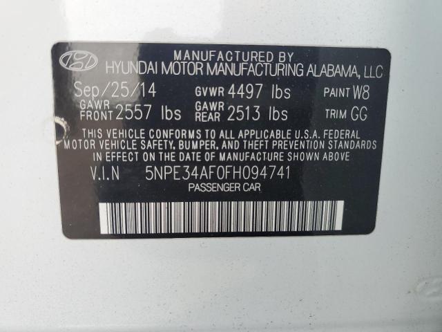 2015 HYUNDAI SONATA SPO 5NPE34AF0FH094741