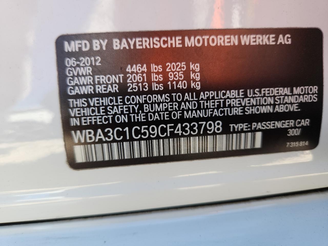 BMW 3 SERIES I SULEV