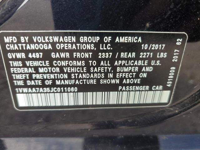 2018 VOLKSWAGEN PASSAT S 1VWAA7A35JC011060