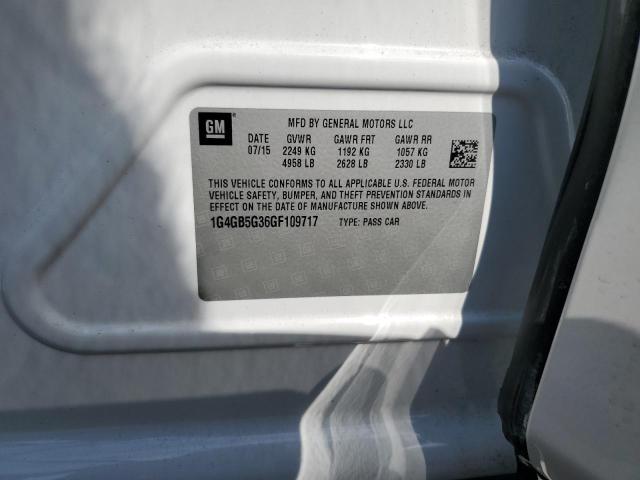 2016 BUICK LACROSSE 1G4GB5G36GF109717