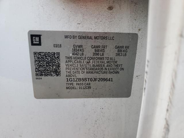 2018 CHEVROLET MALIBU LS 1G1ZB5ST0JF209641