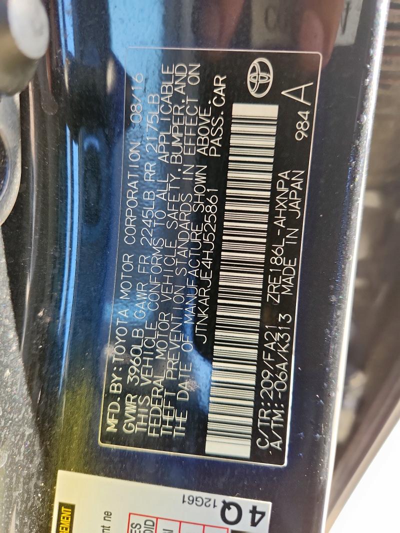 2017 TOYOTA COROLLA IM JTNKARJE4HJ525861