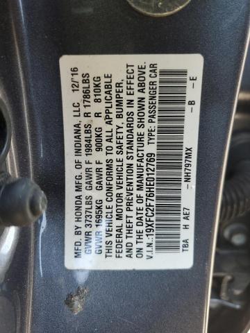 2017 HONDA CIVIC EX - 19XFC2F76HE012769