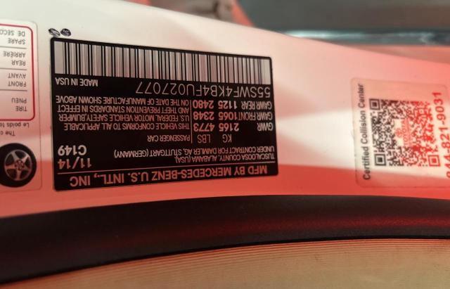 2015 MERCEDES-BENZ C 300 4MATIC 55SWF4KB4FU027077
