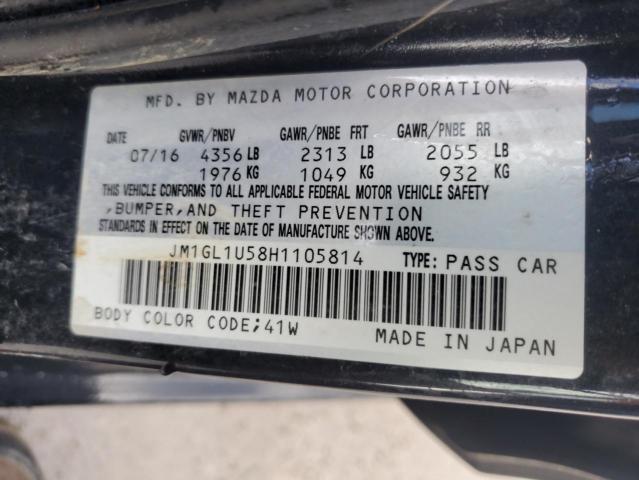 2017 MAZDA 6 SPORT JM1GL1U58H1105814