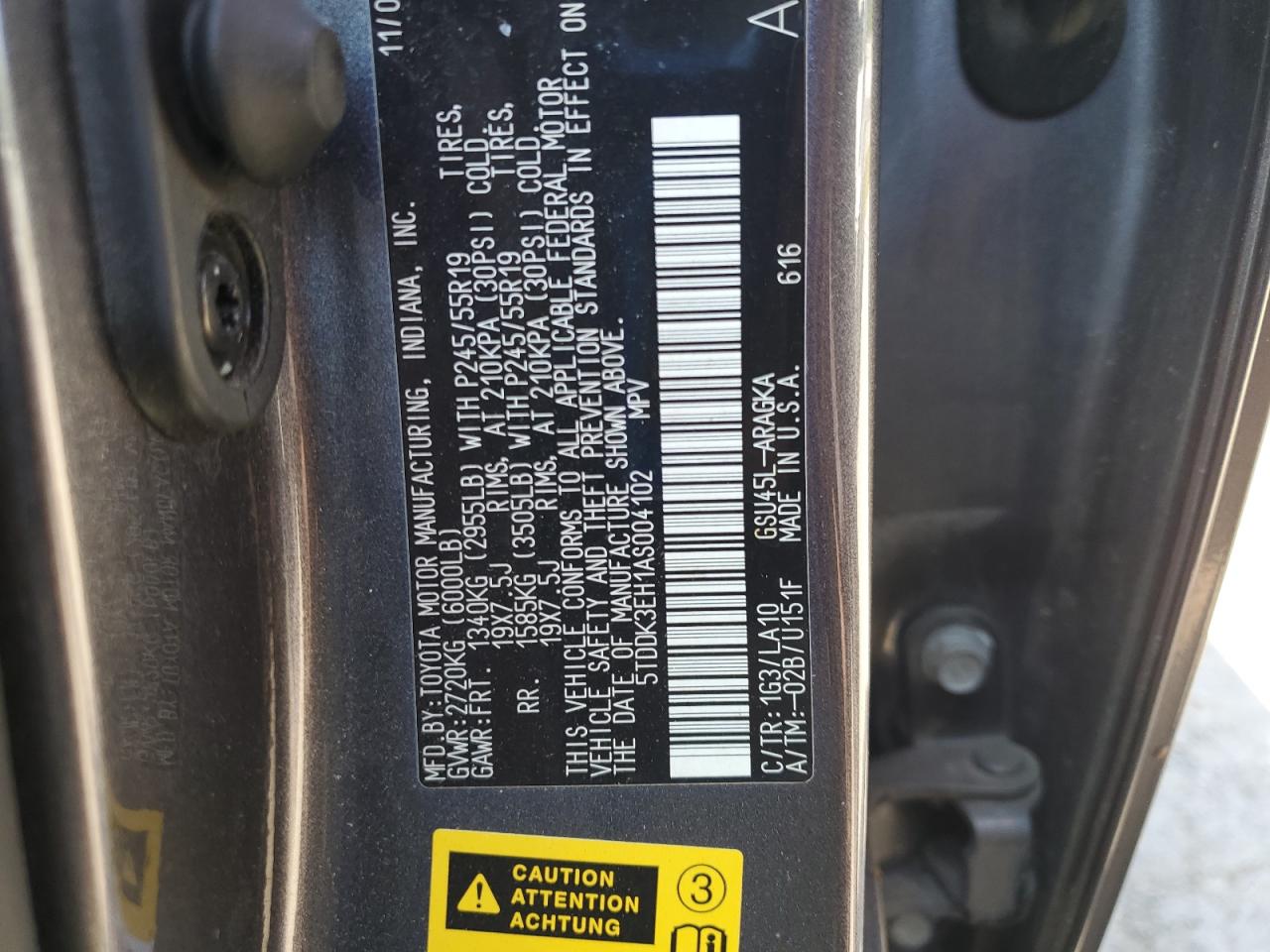 TOYOTA HIGHLANDER LIMITED