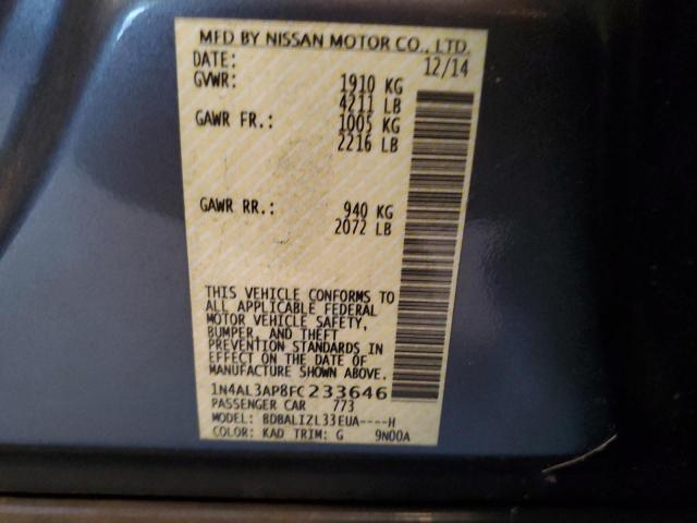 2015 NISSAN ALTIMA 2.5 1N4AL3AP8FC233646