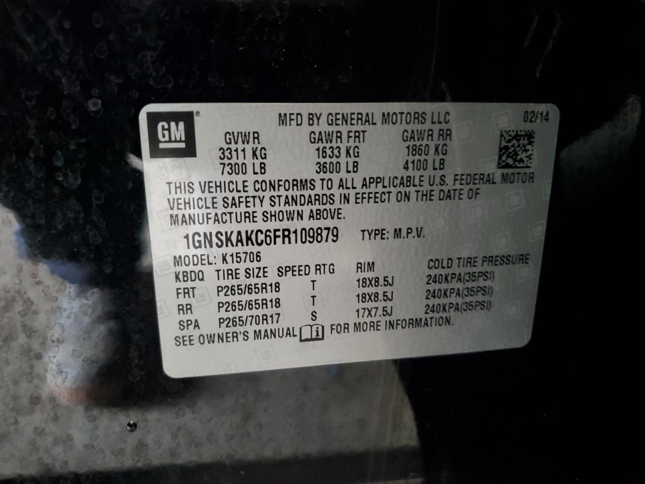 CHEVROLET TAHOE K1500 LS