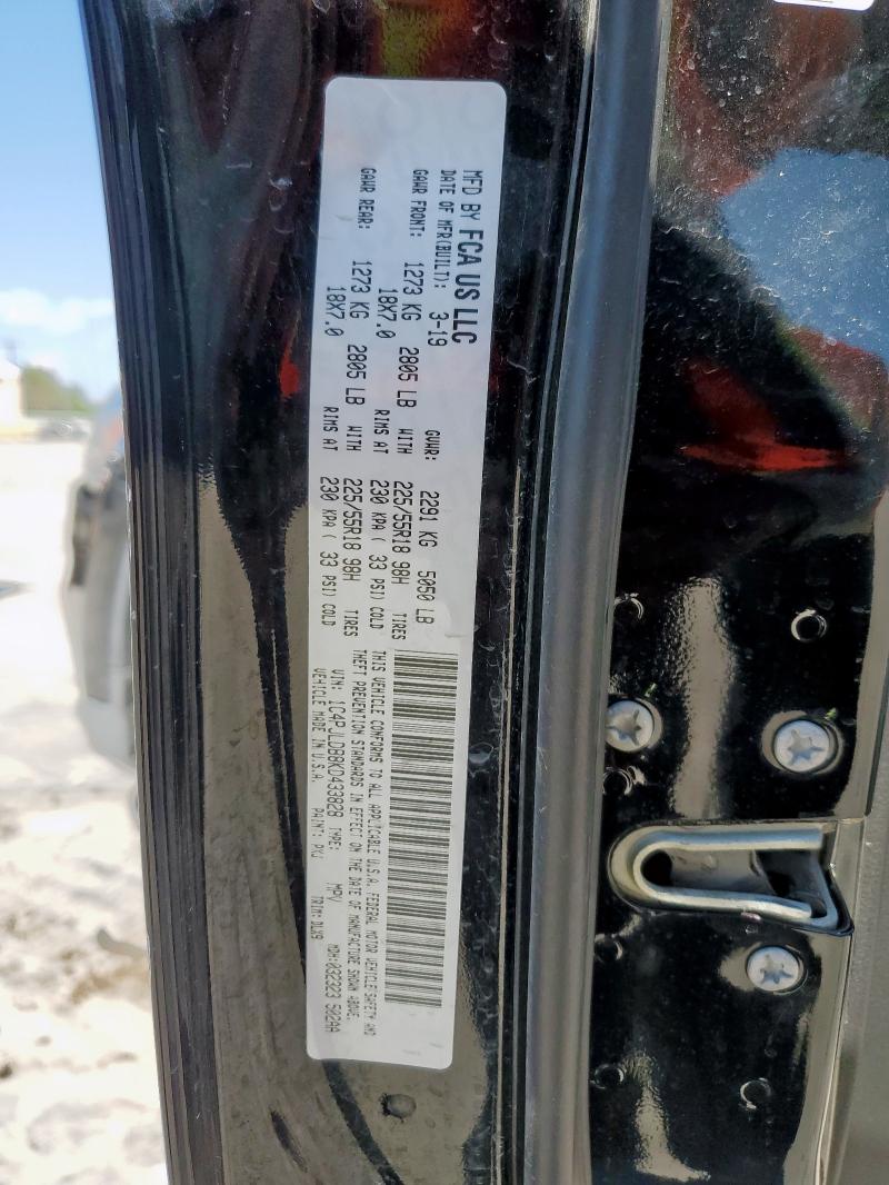 2019 JEEP CHEROKEE L 1C4PJLDB8KD433828